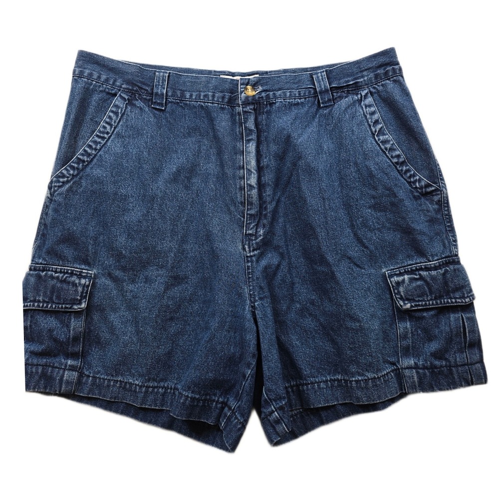 Boca‎ Classics Cargo Shorts Mens 36 Blue Cotton Denim Utility Original Clothing